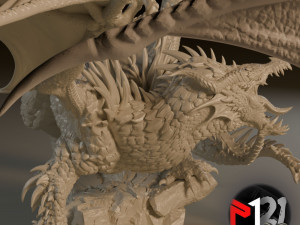 DRAGON TIAMAT ONE HEAD 3D Print Model