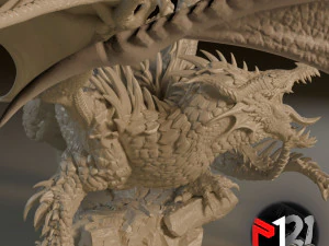 DRAGON TIAMAT ONE HEAD 3D Print Model
