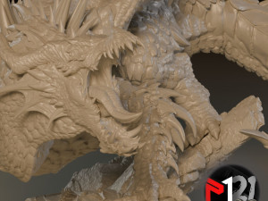 DRAGON TIAMAT ONE HEAD 3D Print Model