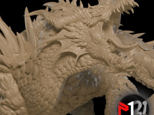 DRAGON TIAMAT ONE HEAD 3D Print Model
