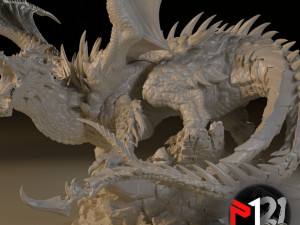 DRAGON TIAMAT ONE HEAD 3D Print Model