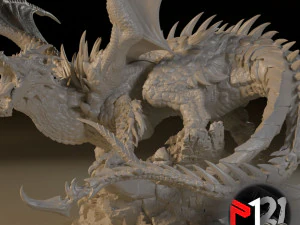 DRAGON TIAMAT ONE HEAD 3D Print Model