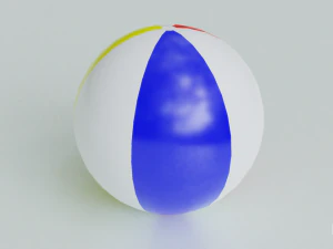low poly rigged beach ball 3D Model