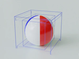 low poly rigged beach ball 3D Model
