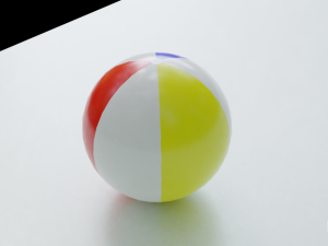 low poly rigged beach ball 3D 모델