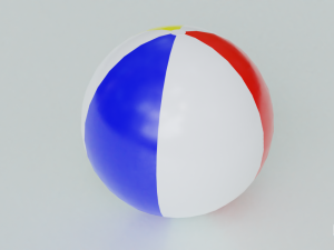 low poly rigged beach ball 3D 모델
