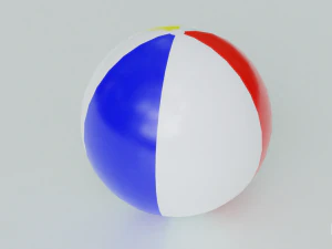 low poly rigged beach ball 3D Model