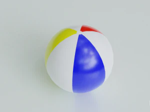 low poly rigged beach ball 3D Model