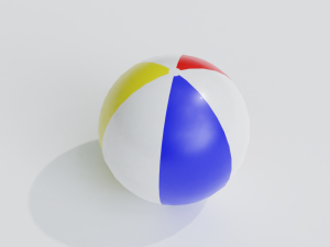low poly rigged beach ball 3D 모델