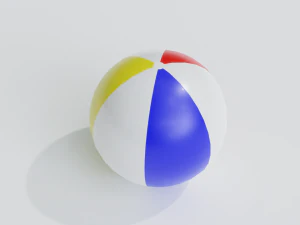 low poly rigged beach ball 3D Model