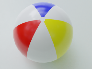 low poly rigged beach ball 3D 모델