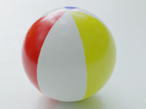 low poly rigged beach ball 3D Model