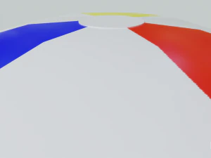 low poly rigged beach ball 3D Model