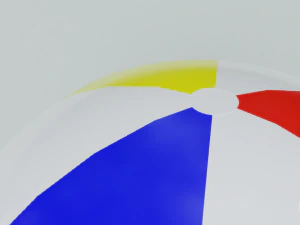 low poly rigged beach ball 3D Model