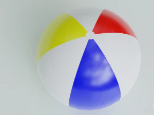 low poly rigged beach ball 3D Model