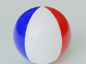 low poly rigged beach ball 3D 모델