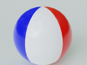 low poly rigged beach ball 3D Model