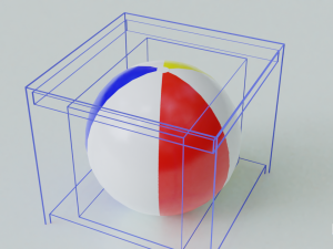 low poly rigged beach ball 3D 모델