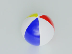 low poly rigged beach ball 3D Model