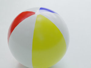 low poly rigged beach ball 3D 모델