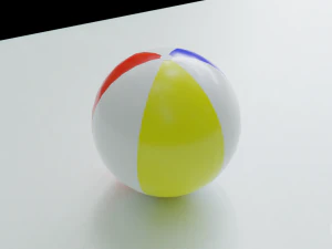 low poly rigged beach ball 3D Model