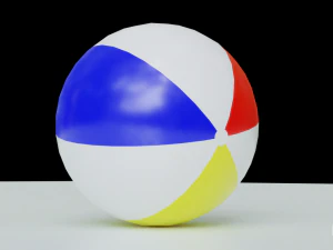 low poly rigged beach ball 3D Model