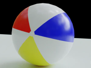 low poly rigged beach ball 3D Model