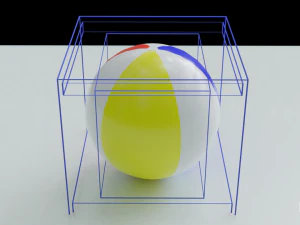 low poly rigged beach ball 3D Model