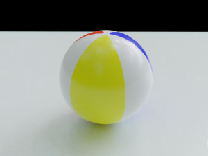 low poly rigged beach ball 3D 모델