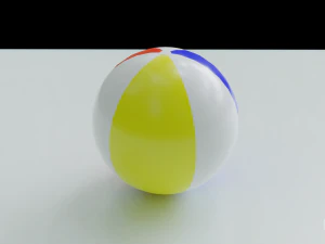 low poly rigged beach ball 3D Model