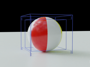 low poly rigged beach ball 3D 모델