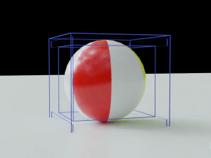 low poly rigged beach ball 3D Model