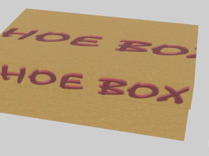 low poly cardboard shoe box 3D Model