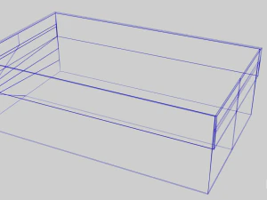 low poly cardboard shoe box 3D Model