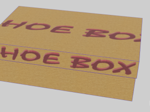low poly cardboard shoe box Modelo 3D