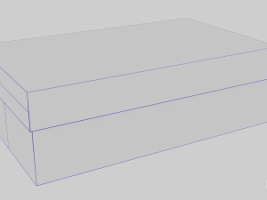 low poly cardboard shoe box Modelo 3D