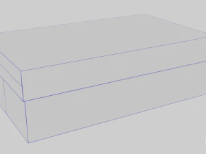 low poly cardboard shoe box 3D Model