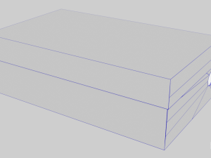 low poly cardboard shoe box Modelo 3D