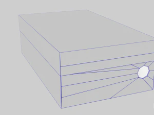 low poly cardboard shoe box 3D Model