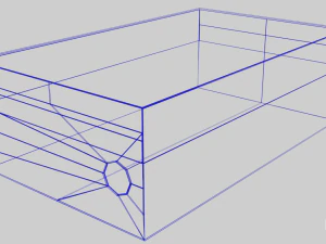 low poly cardboard shoe box 3D Model