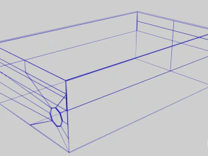 low poly cardboard shoe box 3D Model