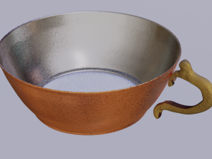 copper bowl low-high-poly Modelo 3D
