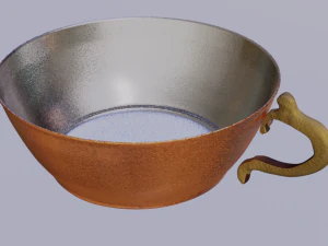 copper bowl low-high-poly 3D Model
