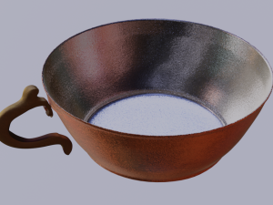 copper bowl low-high-poly Modelo 3D