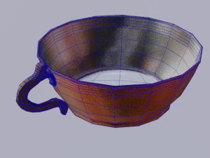 copper bowl low-high-poly 3D Model