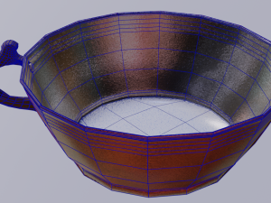 copper bowl low-high-poly Modelo 3D