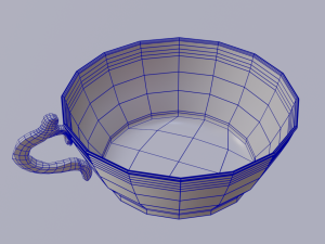 copper bowl low-high-poly Modelo 3D