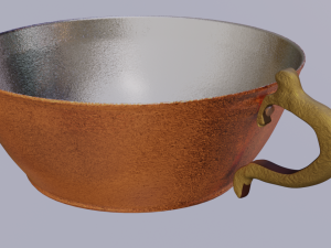 copper bowl low-high-poly Modelo 3D