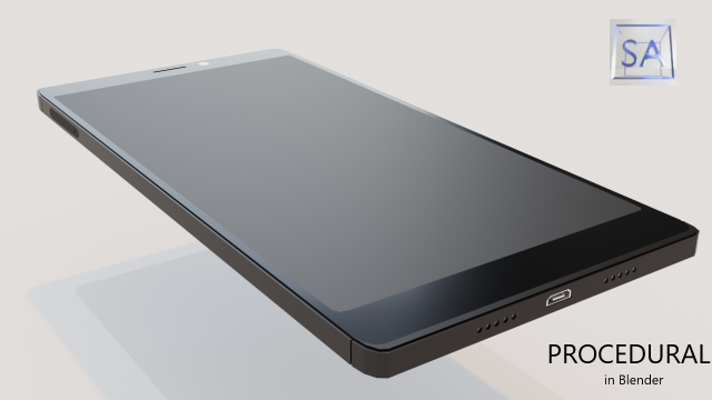 realistic mobile phone 3D Modell .c4d .max .obj .3ds .fbx .stl .blend