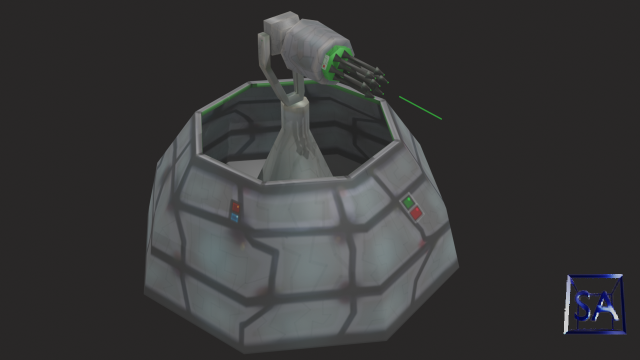 defense laser tower Model 3D .c4d .max .obj .3ds .fbx .stl .blend 